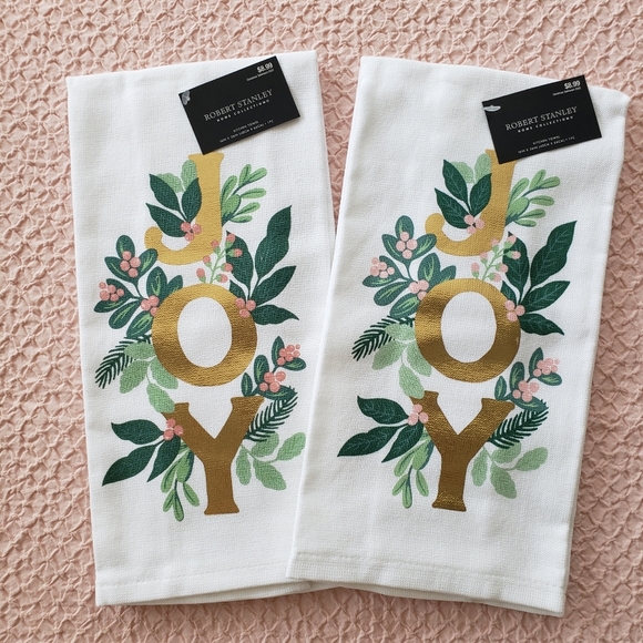 2 Robert Stanley Cotton Kitchen Towels - Picture 1 of 8